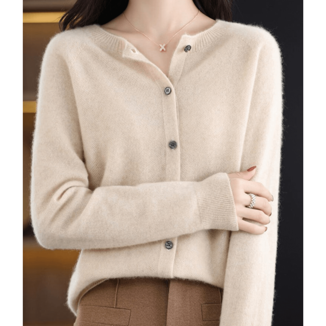 Damen Weicher Button Down Strickjacke | Warm