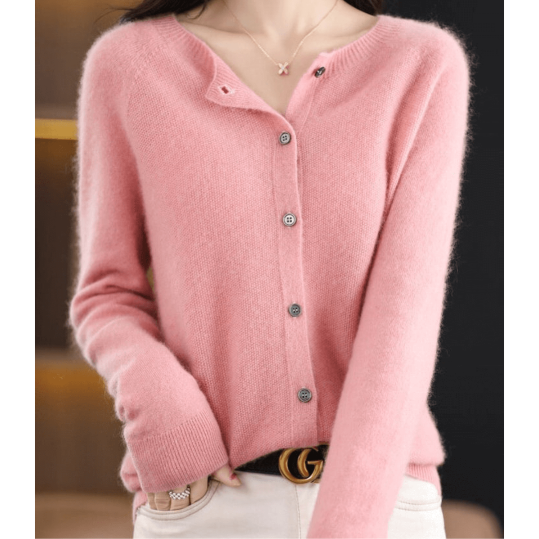 Damen Weicher Button Down Strickjacke | Warm
