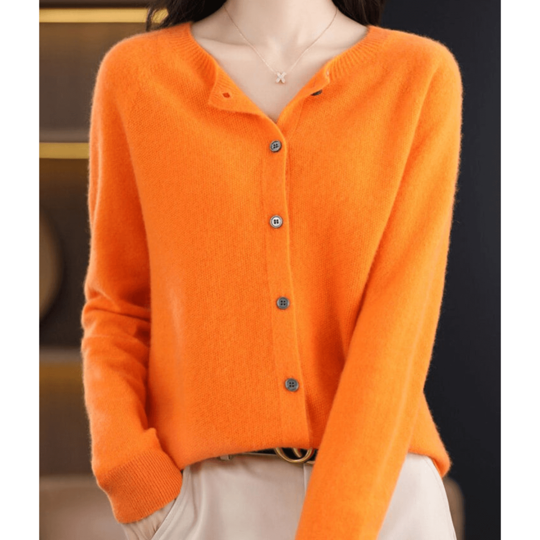 Damen Weicher Button Down Strickjacke | Warm