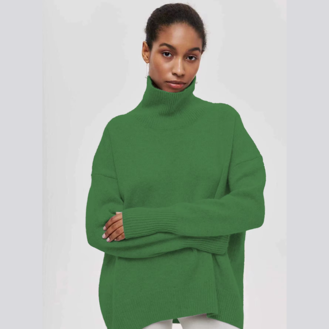 Kurzarm-Rollkragenpullover – Kühne Eleganz mit modernem Flair