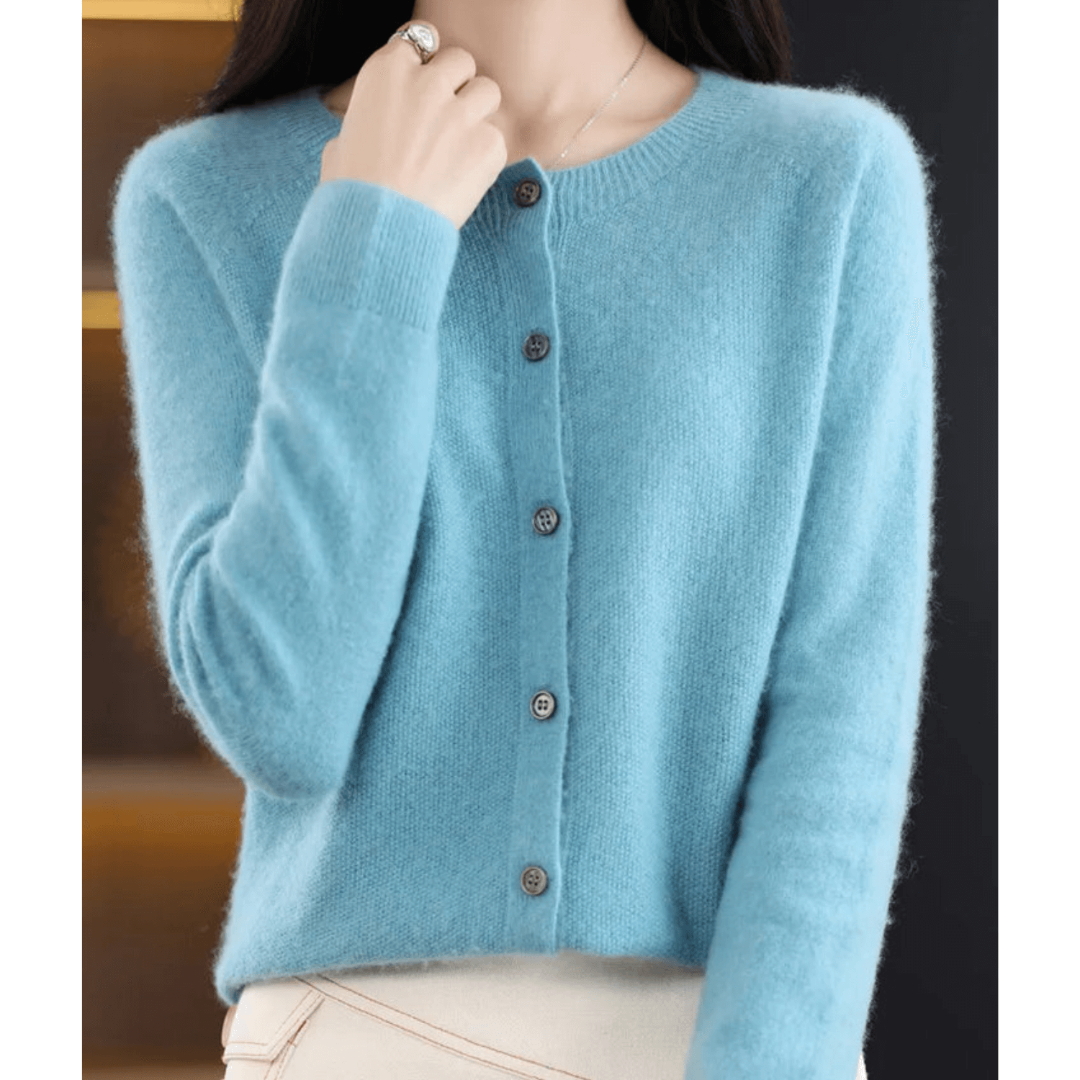Damen Weicher Button Down Strickjacke | Warm
