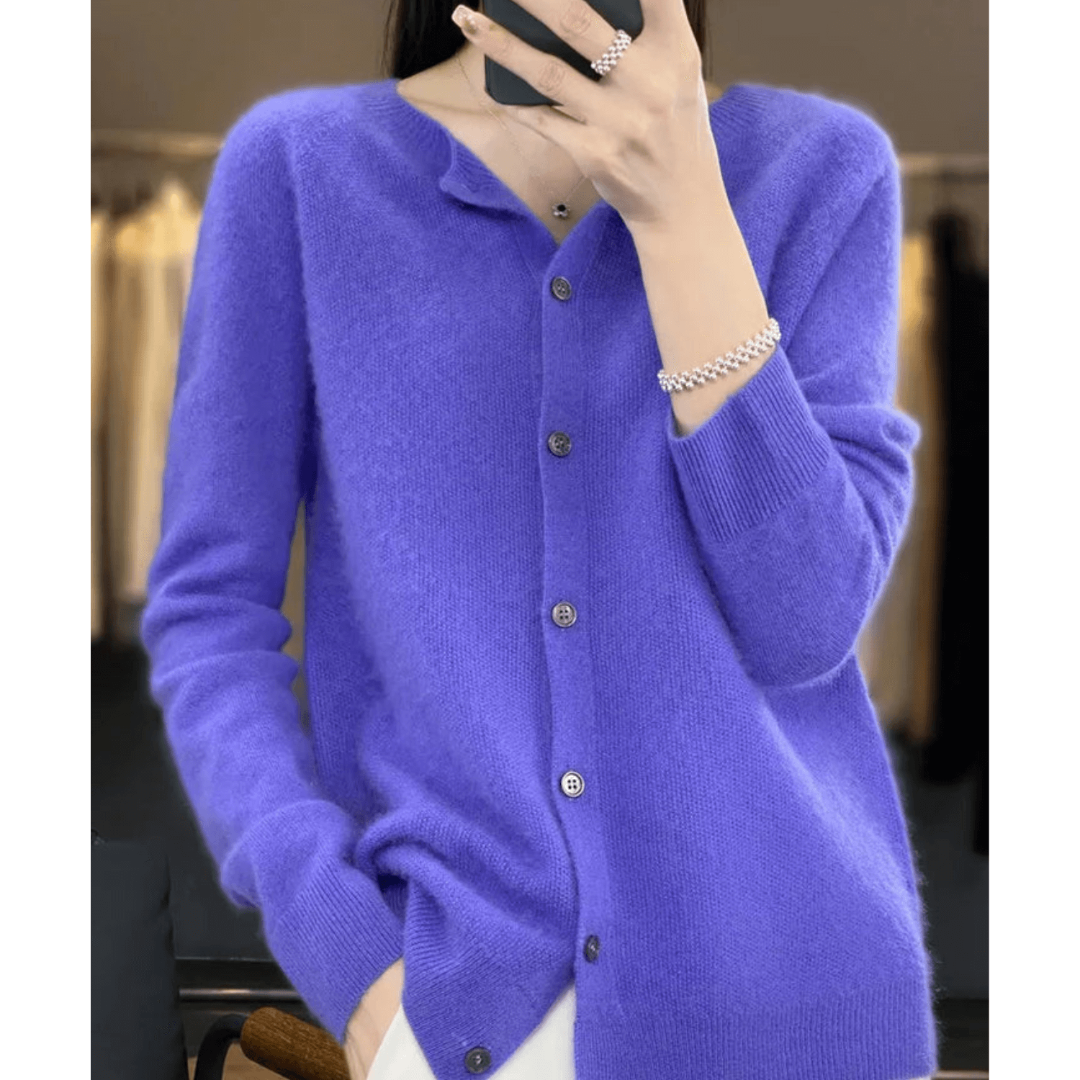 Damen Weicher Button Down Strickjacke | Warm