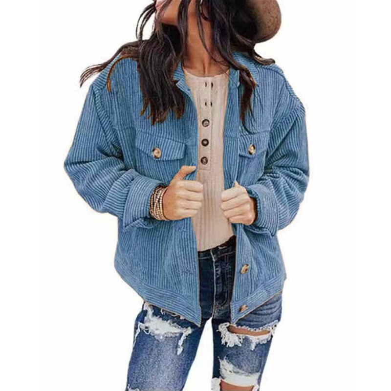 "Elena" Modische Oversize Hemdjacke