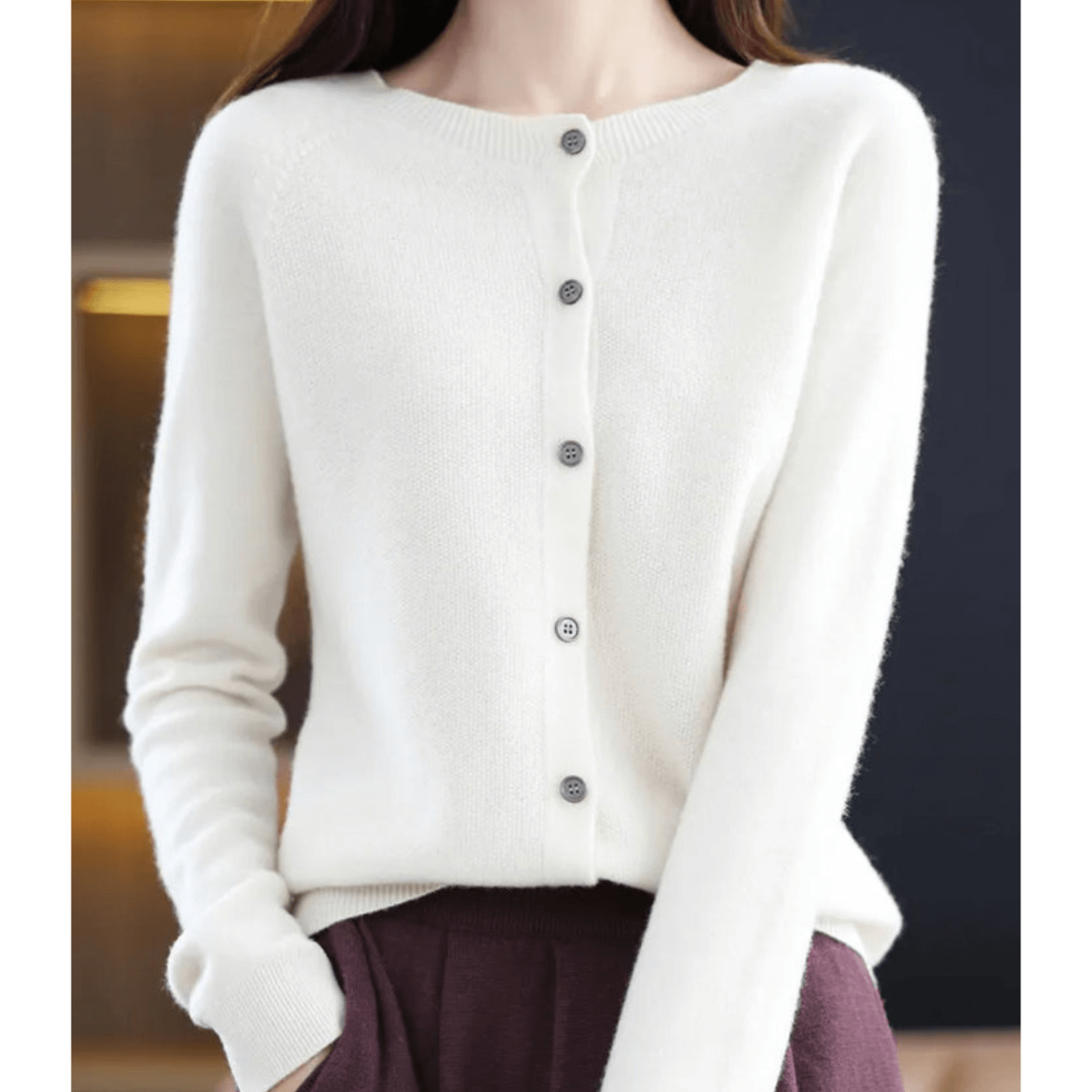 Damen Weicher Button Down Strickjacke | Warm