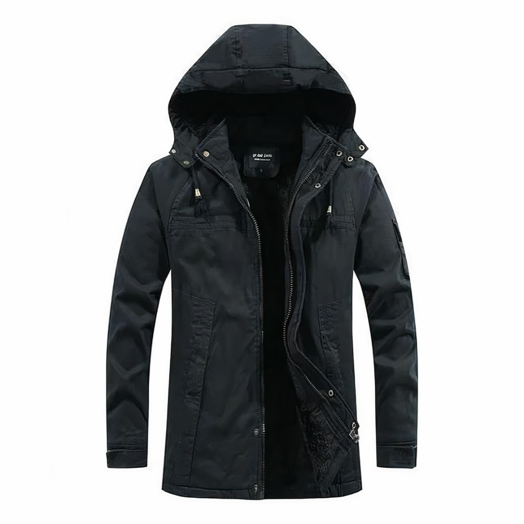 Stylische Winterjacke Mit Kapuze Für Herren | Warm