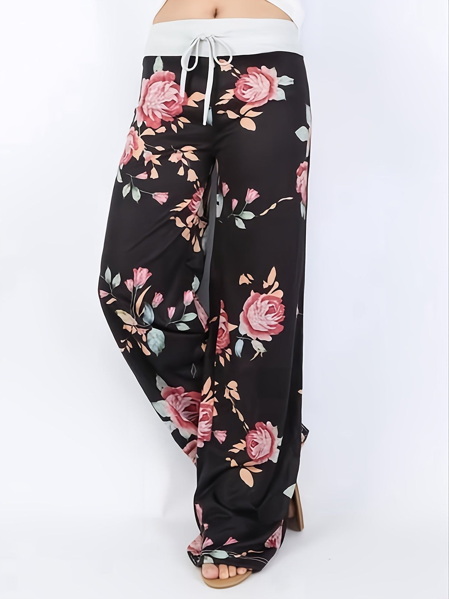 Graue Blumen-Sweathose - Sophie