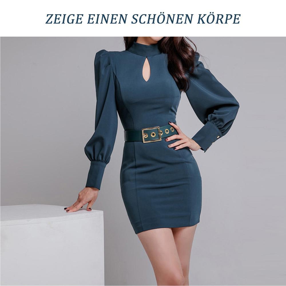 Langarm sexy schlankes Kleid( verschicken Gürtel )