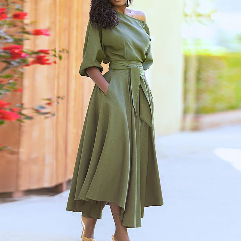 Elegantes Einfarbiges Kleid