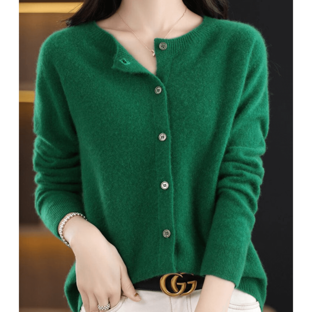 Damen Weicher Button Down Strickjacke | Warm