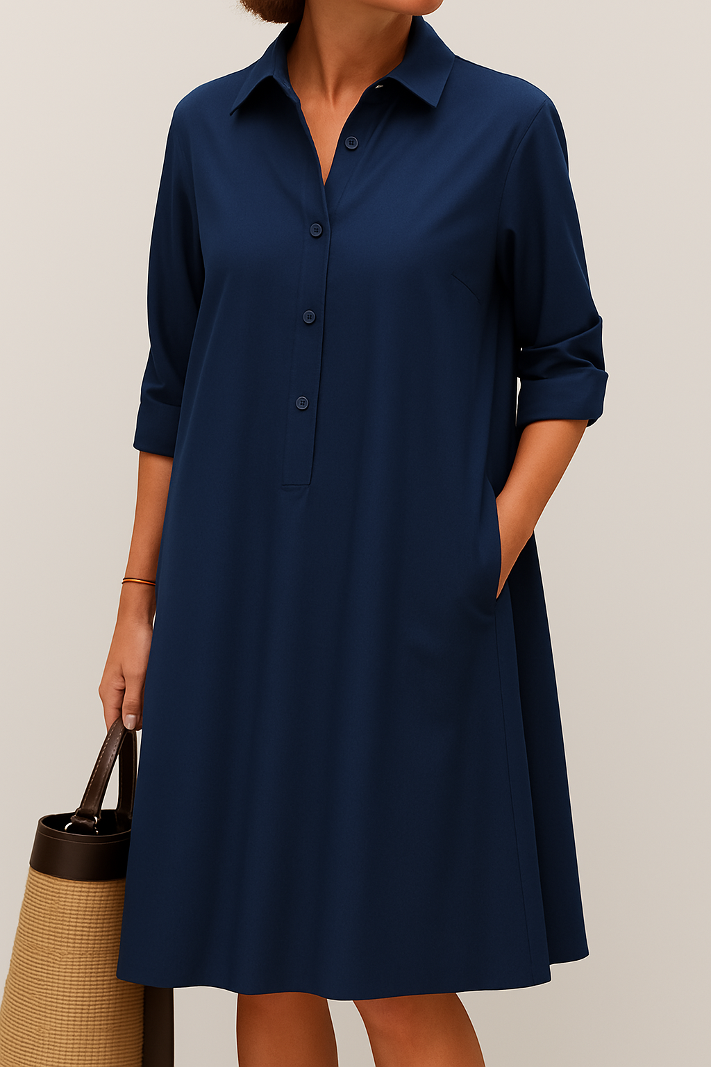 Elodie Hemdblusenkleid mit Knopfleiste