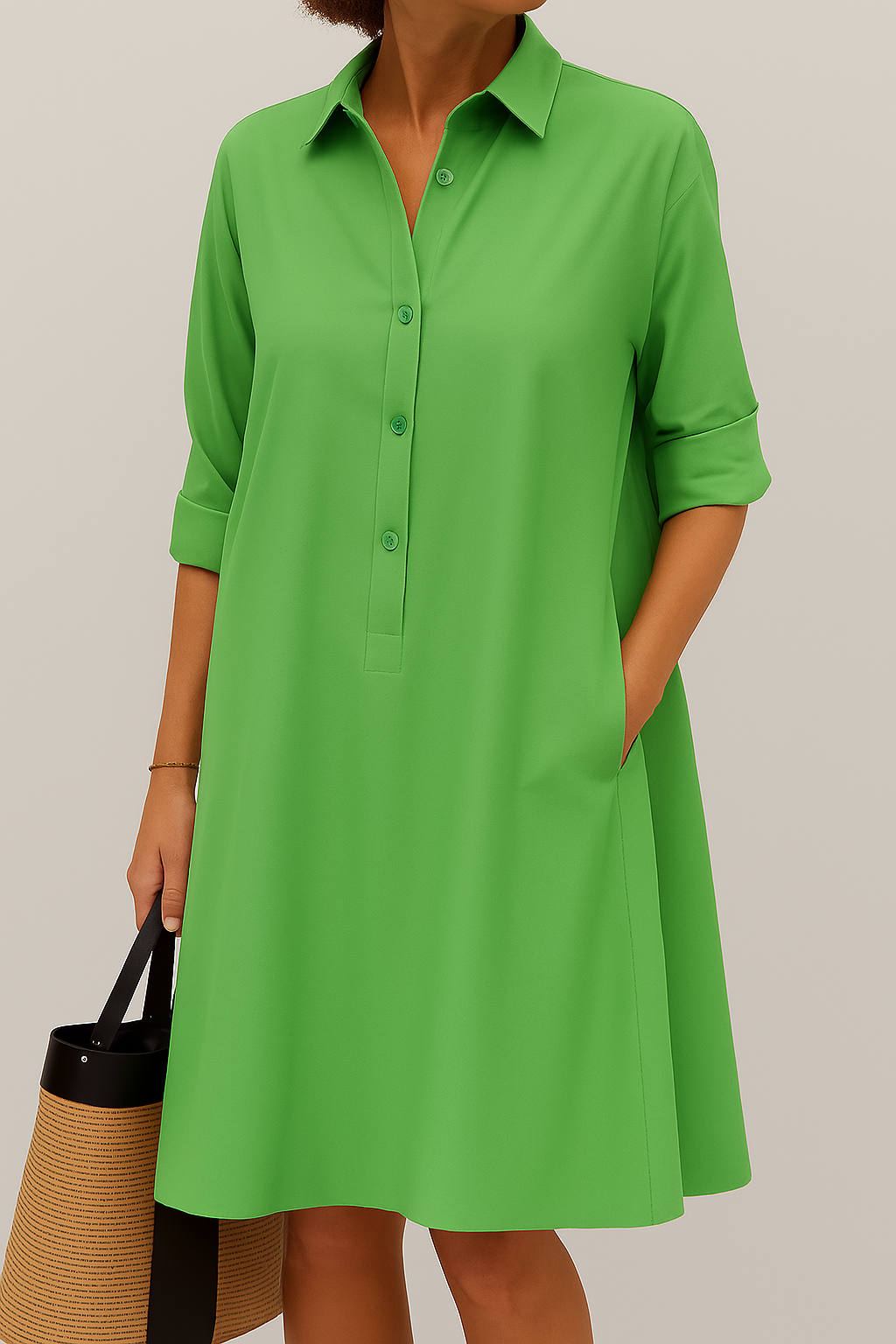 Elodie Hemdblusenkleid mit Knopfleiste