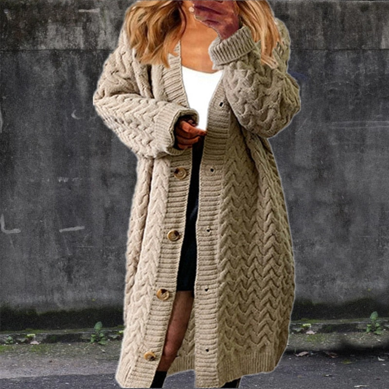 "Samanta" Modischer Longstrickcardigan