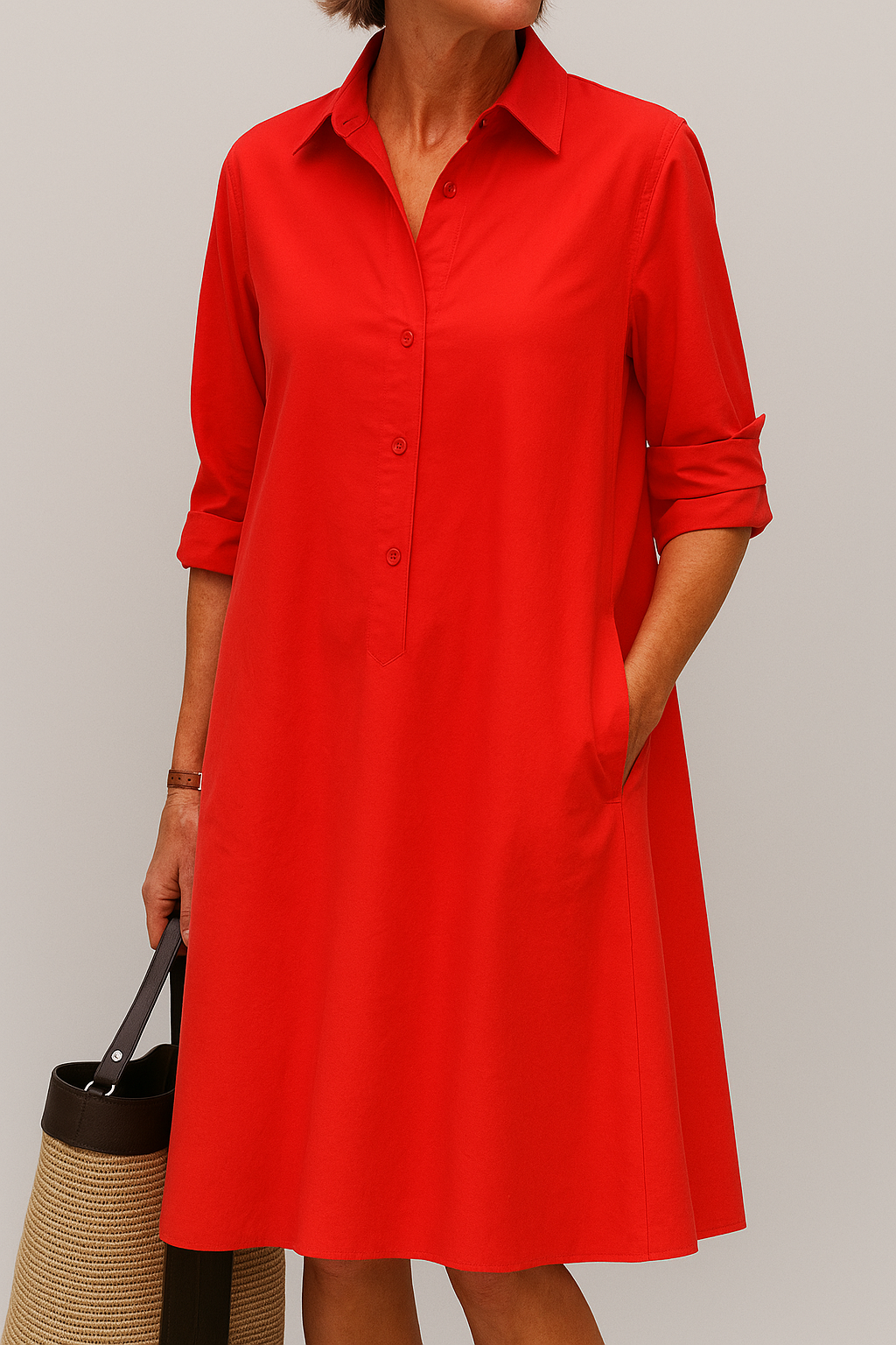 Elodie Hemdblusenkleid mit Knopfleiste