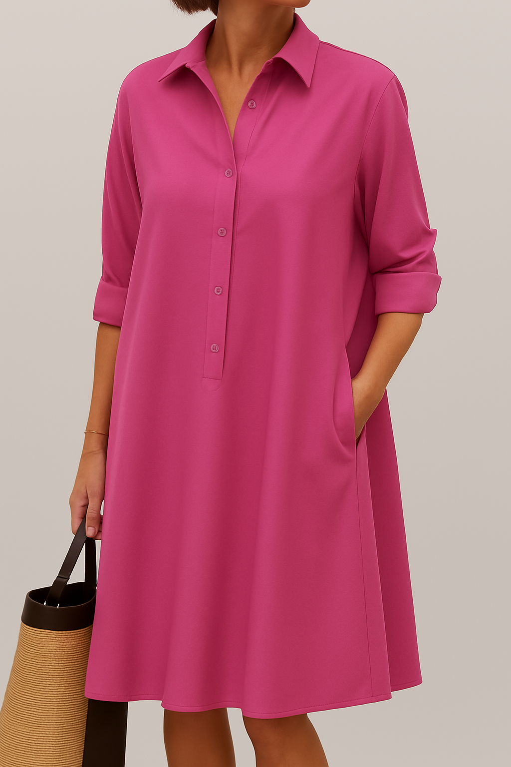 Elodie Hemdblusenkleid mit Knopfleiste