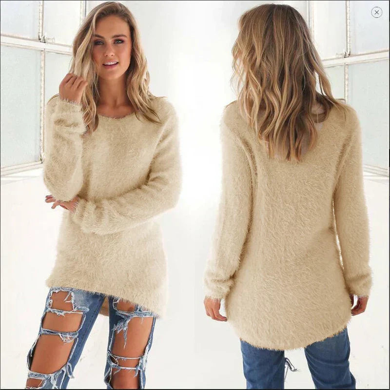 Ellianalyn | Langer Gemütlicher Winterpullover Für Damen | Warm