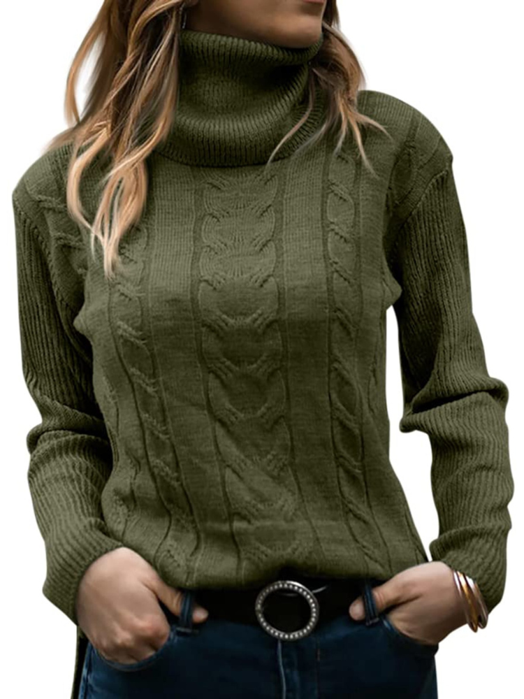 Zopf-Rollkragenpullover – Klassische Wärme mit elegantem Stil