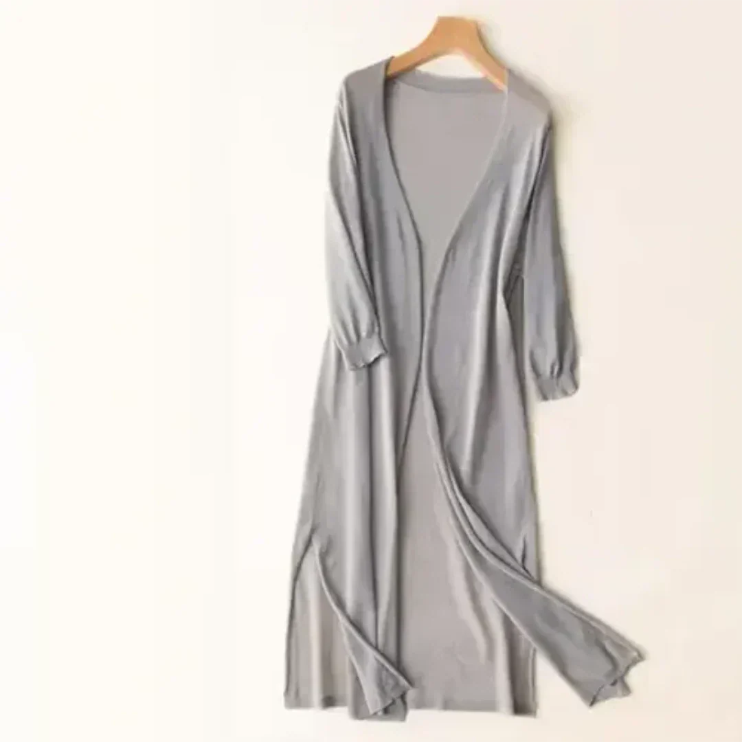 Damen Langer Leichter Eleganter Strickjacke | Langarm