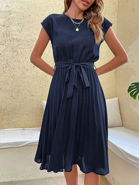 Cecilia | minikleid mit kurzen armeln und falten