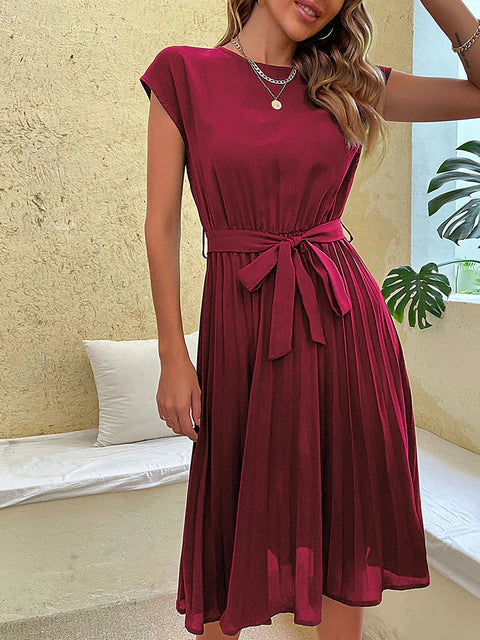 Cecilia | minikleid mit kurzen armeln und falten