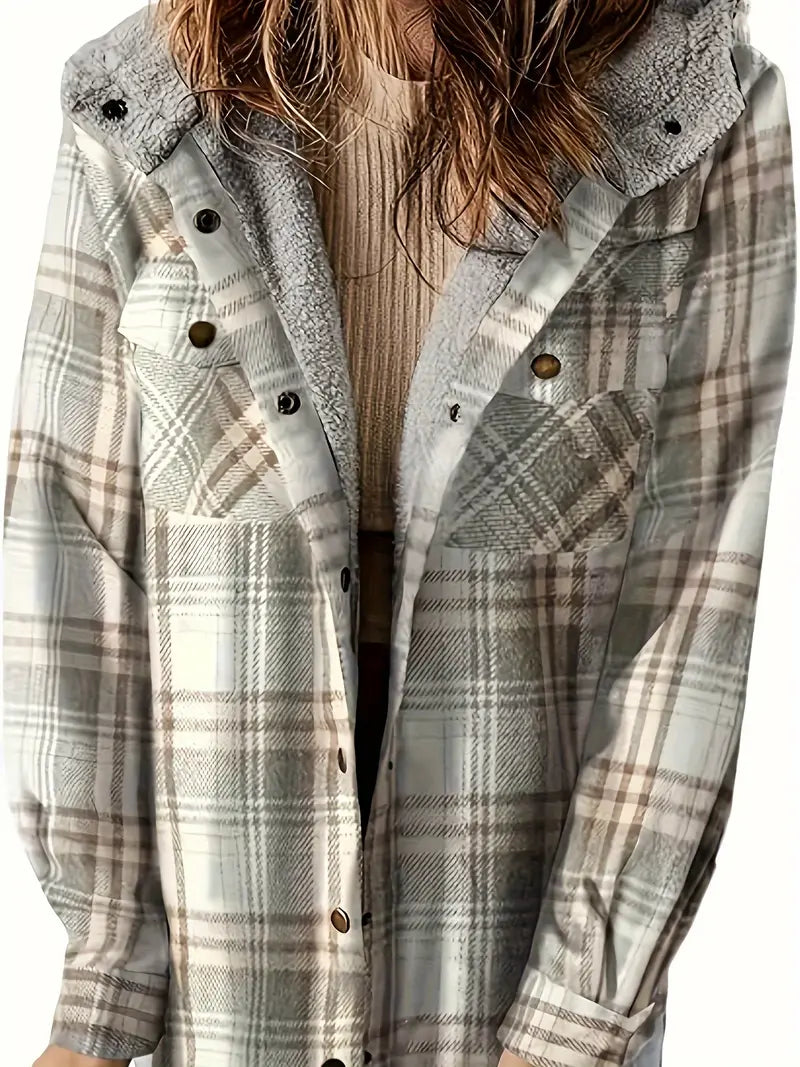 Plaid Muster Zip Up Jacke - Kira