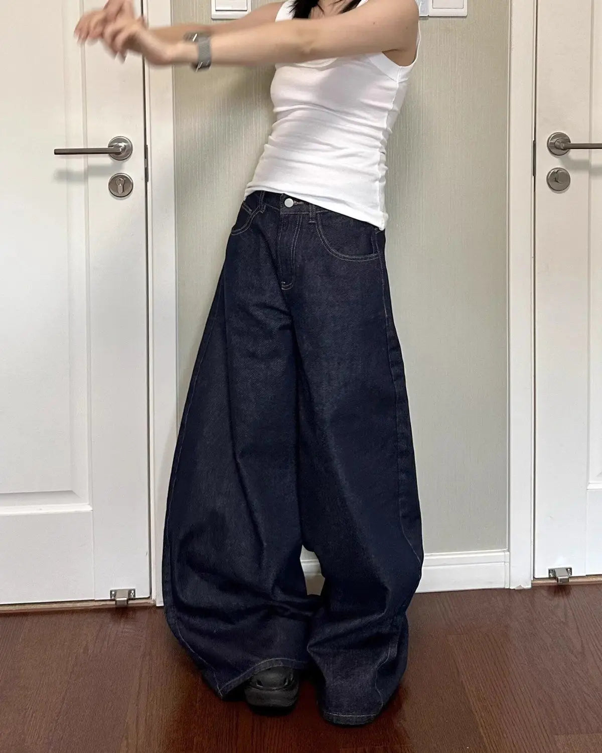 Henriet | Street Vibe Jeans mit weitem Bein