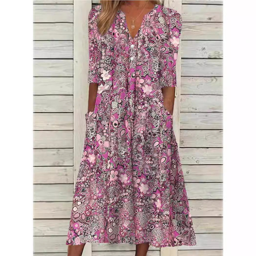 Silker Midi-Kleid