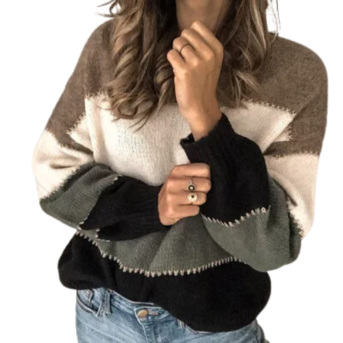 Warmer gestreifter Pullover - Jolene