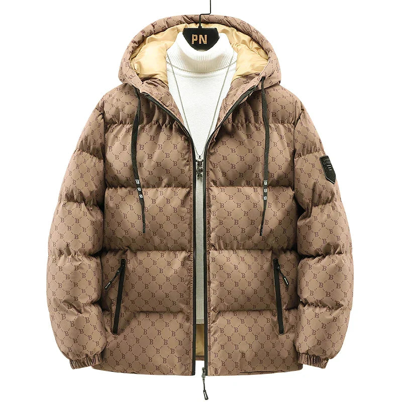 Baumwolljacke mit Allover-Buchstabendruck - Herlen