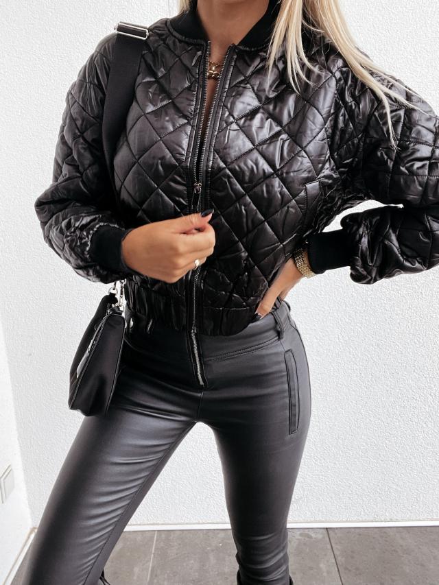Gizelle – Metallic-Steppjacke für Damen