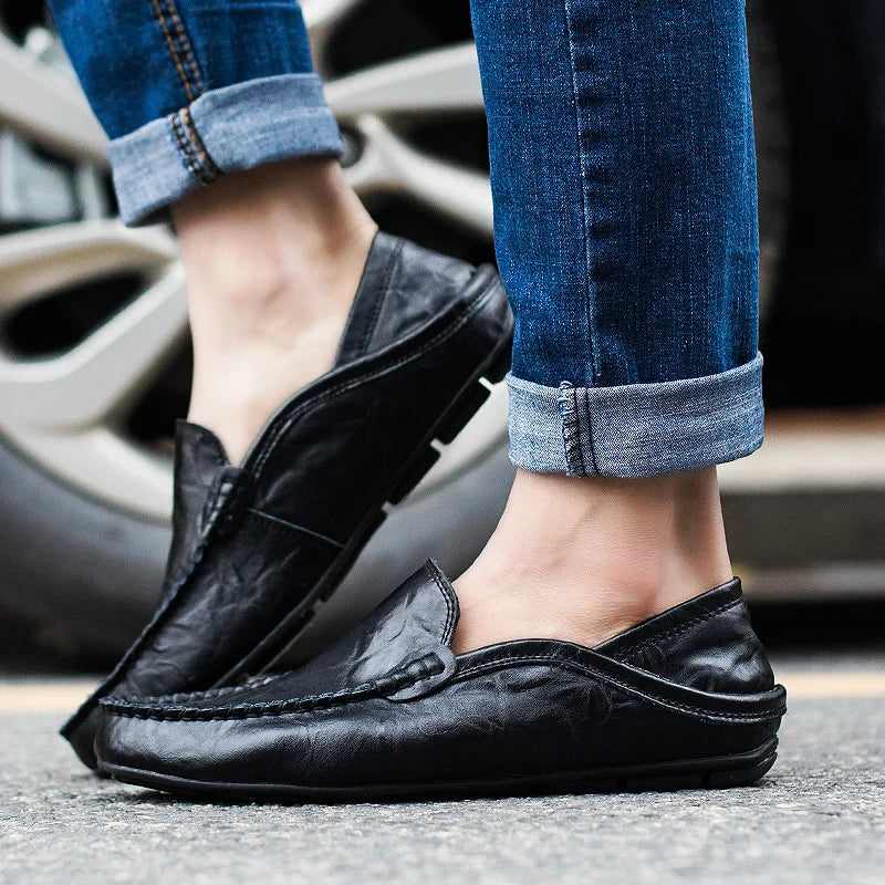 Herrenloafer aus echtem italienischem Leder