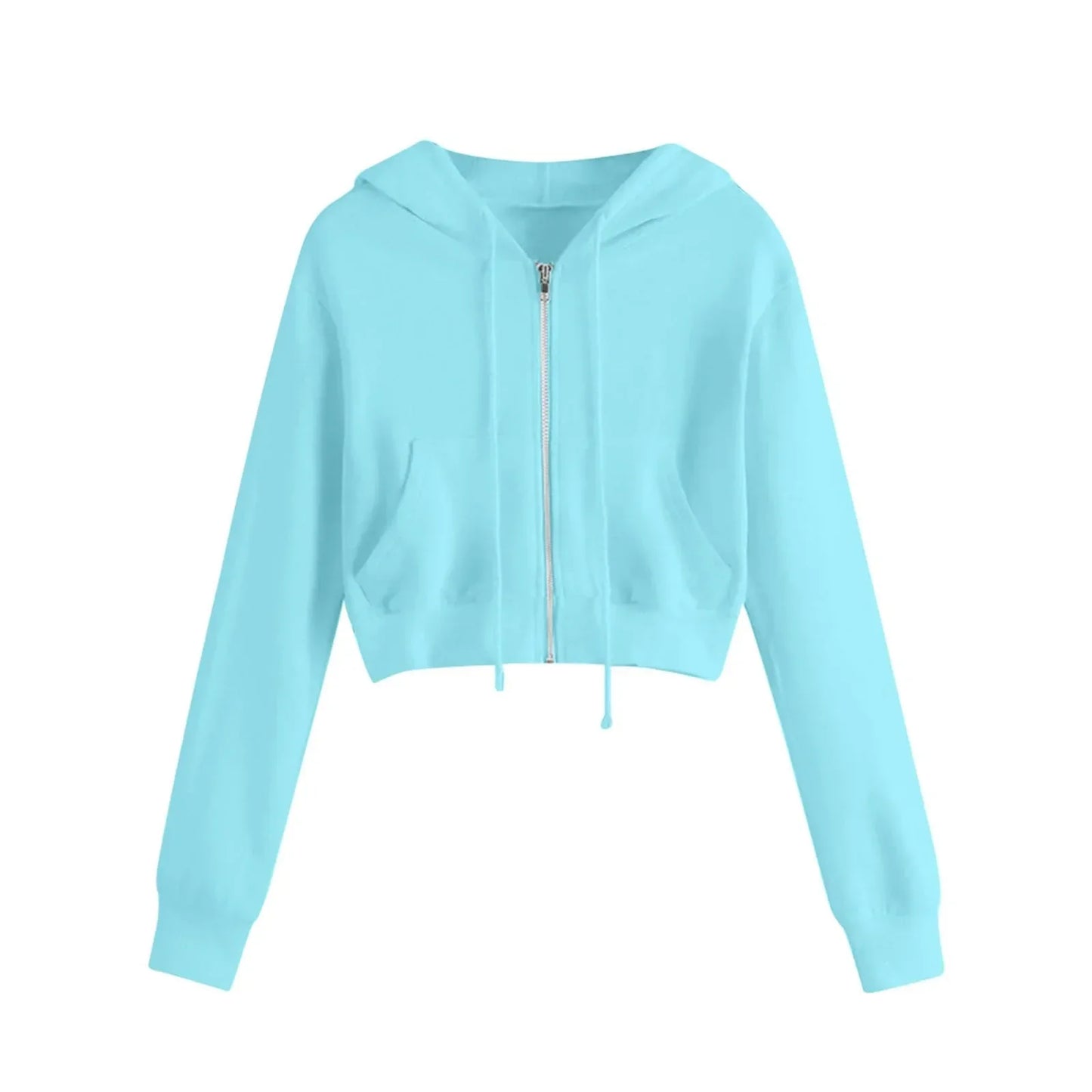Kurzes Winter-Sweatshirt für Damen | Mit Kapuze