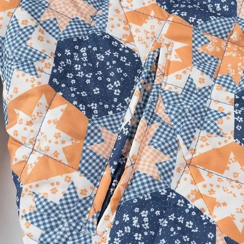 Blaue Wende-Steppjacke - Josefine