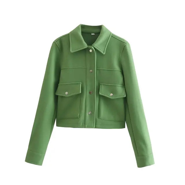 Emilia - Stylische schicke Wolljacke mit Knopfleiste für Damen