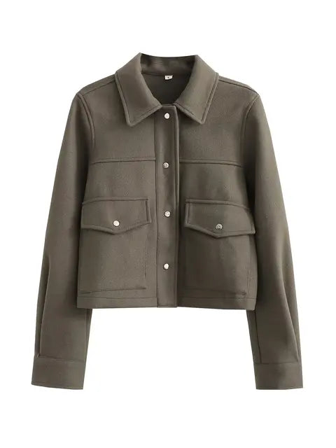Emilia - Stylische schicke Wolljacke mit Knopfleiste für Damen