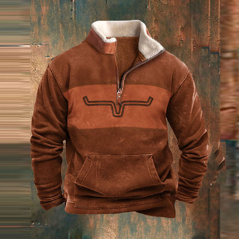 Casper - Pullover mit halbem Reißverschluss