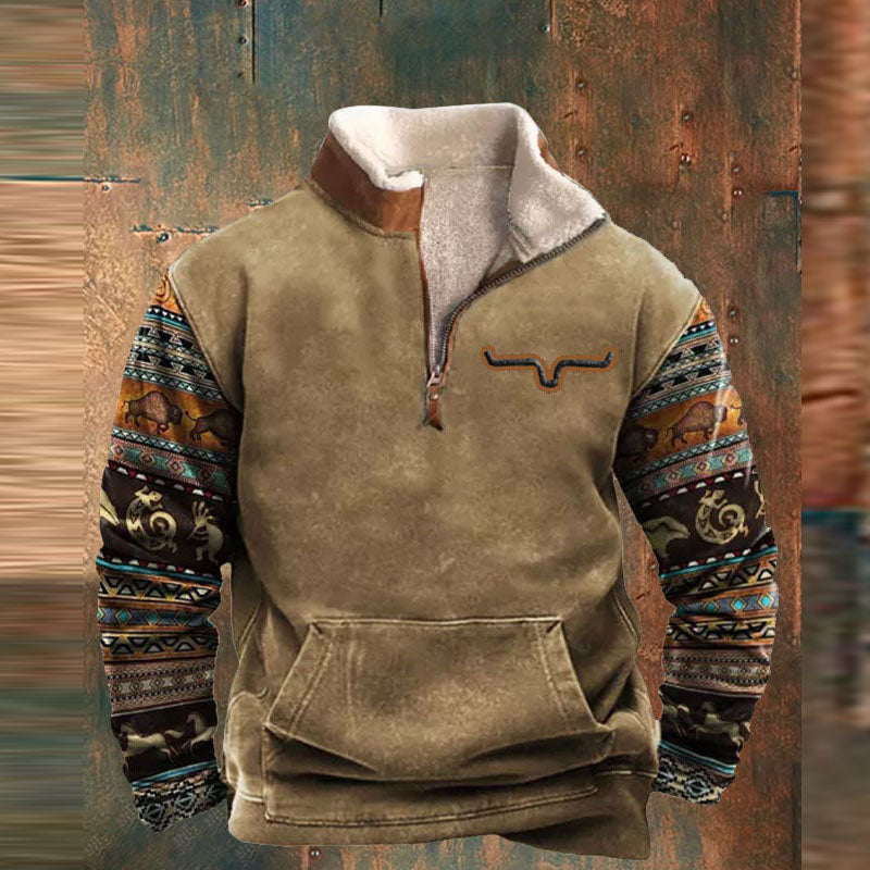 Casper - Pullover mit halbem Reißverschluss