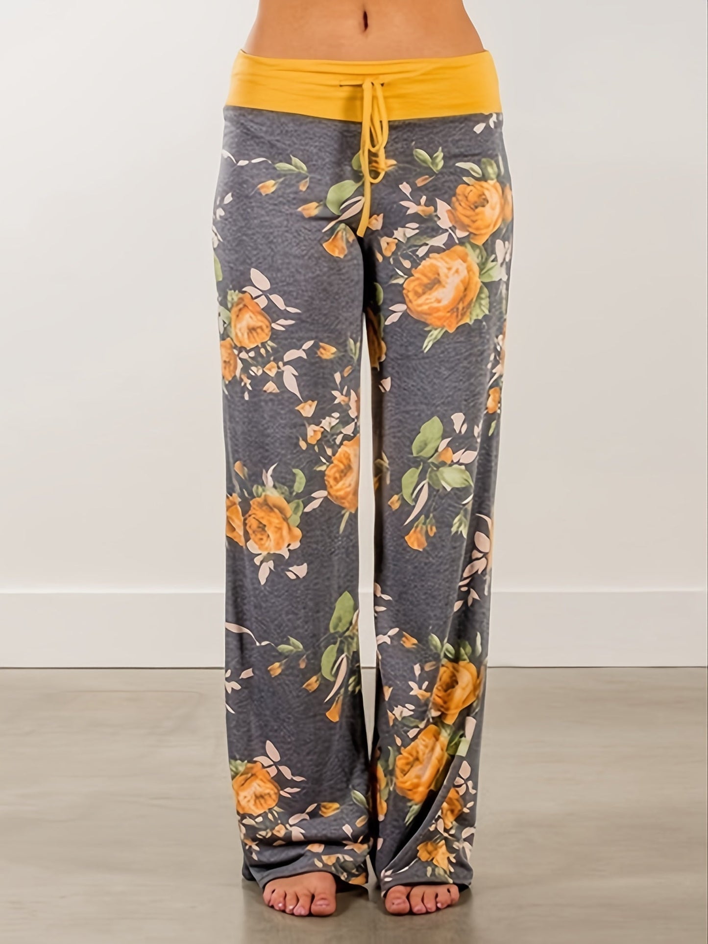 Graue Blumen-Sweathose - Sophie