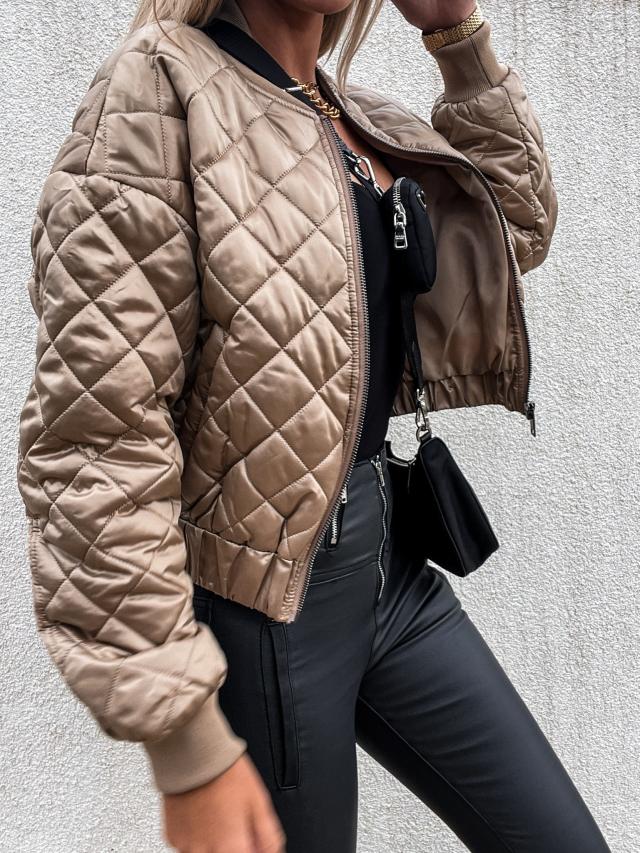 Gizelle – Metallic-Steppjacke für Damen