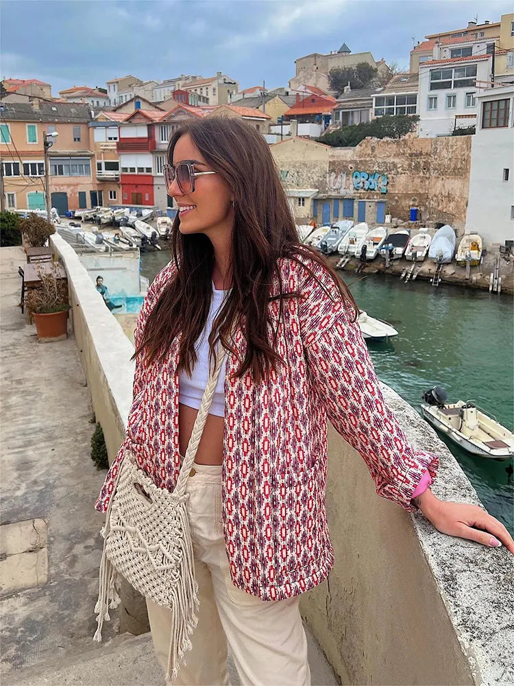 Jacke mit rosa Aufdruck - Hildegard