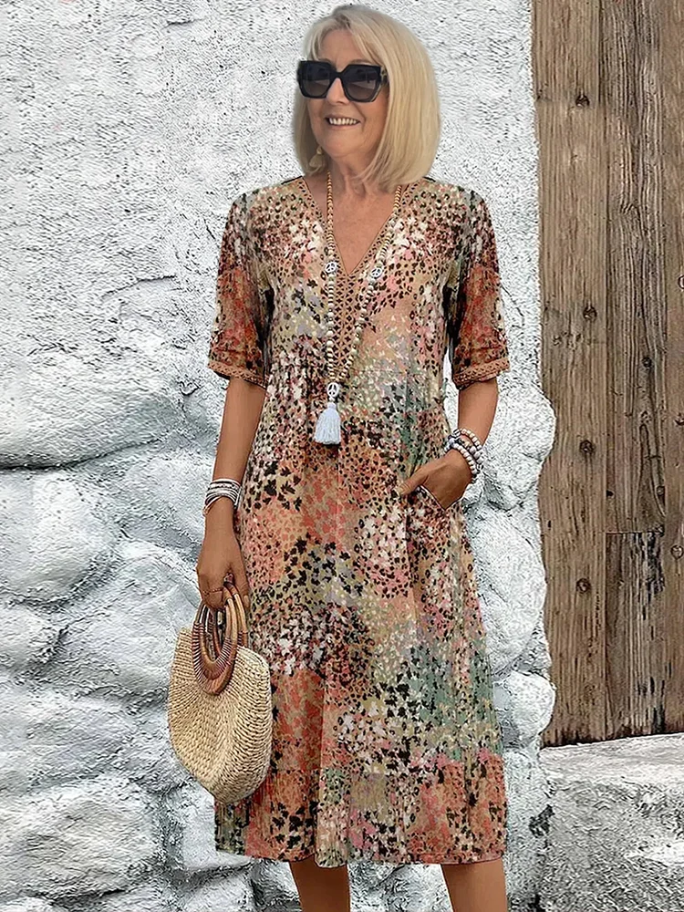 Florencia Lebendiges Midikleid