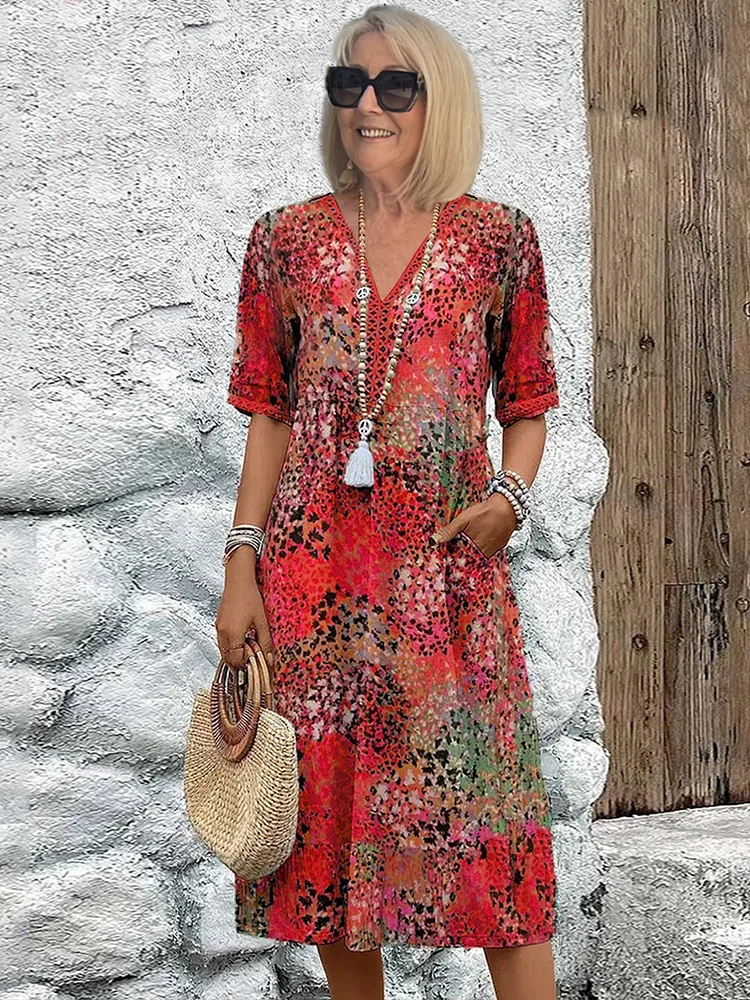 Florencia Lebendiges Midikleid