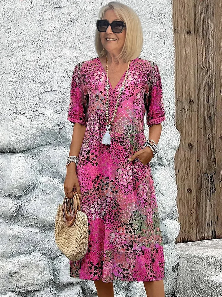 Florencia Lebendiges Midikleid