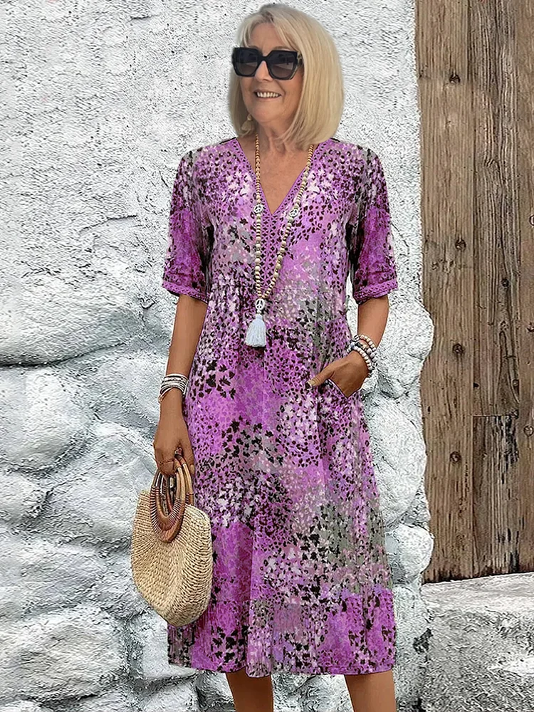 Florencia Lebendiges Midikleid
