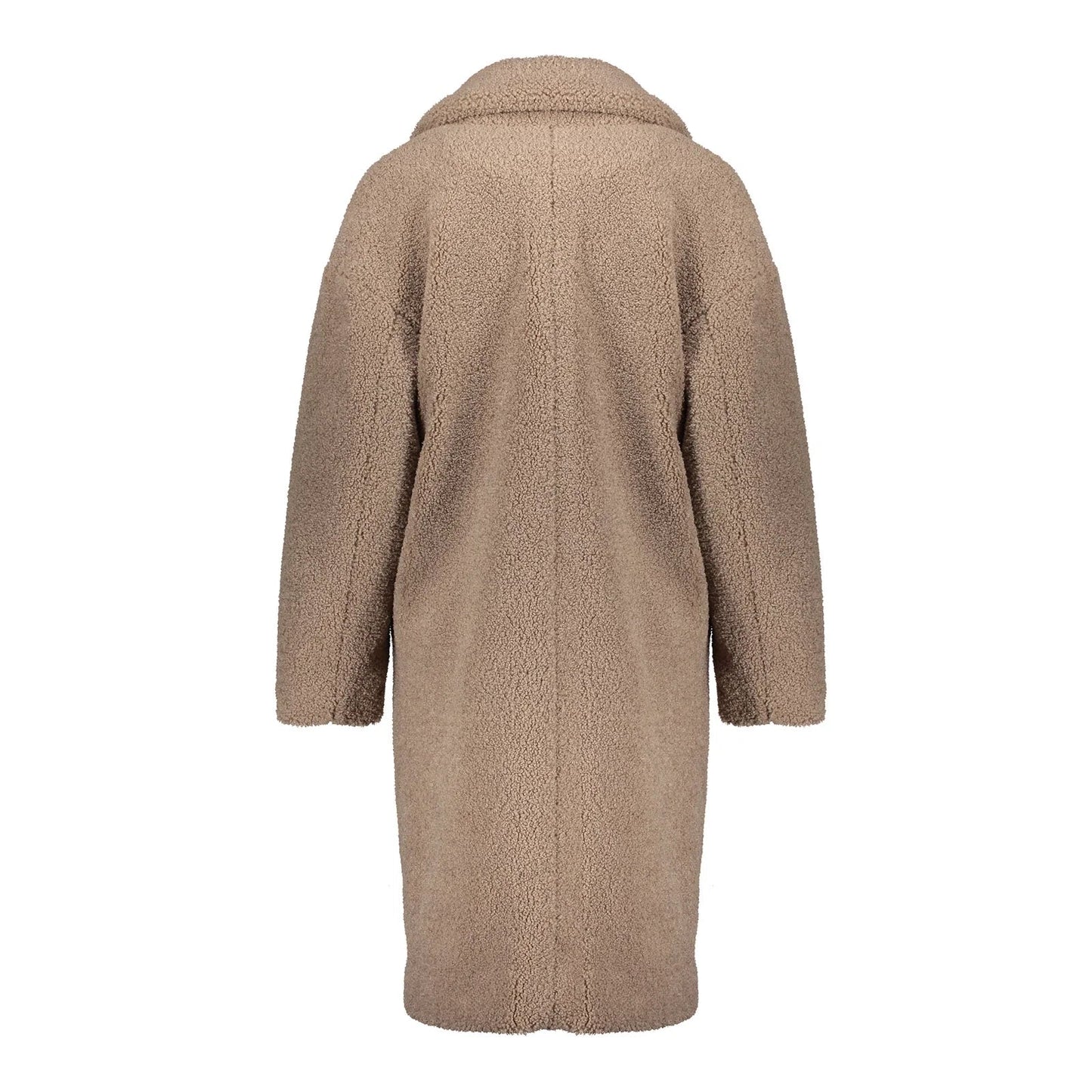 Winterbereit: Langer Teddy-Mantel