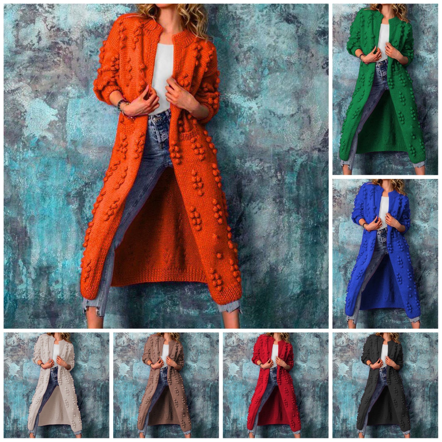 "Annabel" Lässige Longstrickjacke