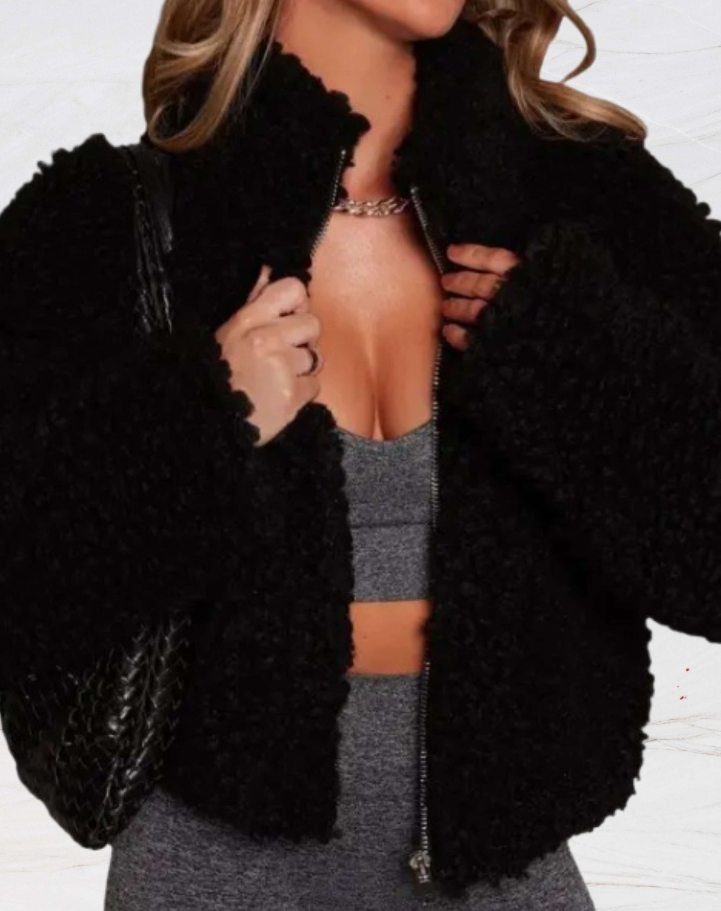 Warme Lammwolljacke mit Stehkragen - Lissy