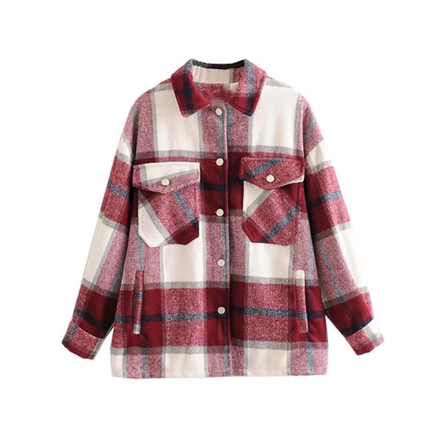 Modische Oversize Hemd-Jacke