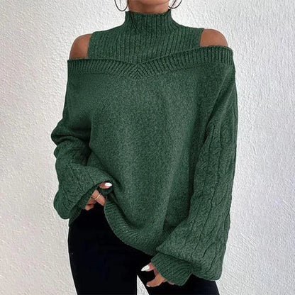Eleganter Langarmpullover mit freien Schultern - Daniela