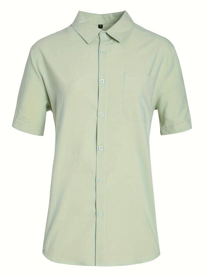 Elijah – kurzarmhemd mit umgedrehtem kragen und knopfleiste