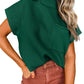 Gestrickter Damen Pullover mit kurzen Ärmeln und Tasche